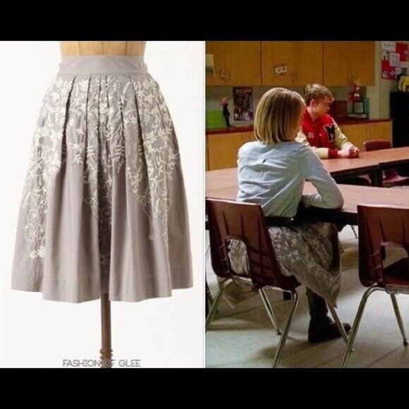 Anthropologie Meadow Rue Hanging Wisteria Skirt
